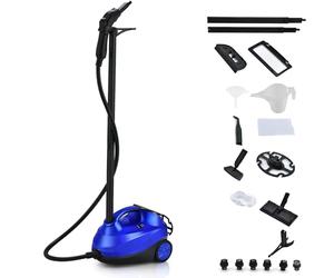 SOARS Pulitore a Vapore Portatile 2000W, Pressione del Vapore: 4 Bar, Massimo 108℃, Preriscaldamento: 5-6 Min, Serbatoio dell'Acqua: 1,5L, con 19 Accessori, per Divano, Pavimento, Finestra (Blu)