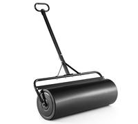 SOARS Rullo da Giardino Ø30 cm e 90 di Larghezza (Nero, 63L) | Rullo da Prato in Metallo Manuale e per Trattorino, Rullo con Raschiatore Antisporco e Riempibile con Acqua/ Sabbia
