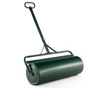 SOARS Rullo da Giardino Ø30 cm e 90 di Larghezza, Rullo da Prato in Metallo Manuale e per Trattorino, Rullo con Raschiatore Antisporco e Riempibile con Acqua/Sabbia (Verde, 63L)