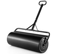 SOARS Rullo da Giardino Ø40 cm e 90 di Larghezza (Nero, 113L) | Rullo da Prato in Metallo Manuale e per Trattorino, Rullo con Raschiatore Antisporco e Riempibile con Acqua/ Sabbia