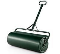 SOARS Rullo da Giardino Ø40 cm e 90 di Larghezza, Rullo da Prato in Metallo Manuale e per Trattorino, Rullo con Raschiatore Antisporco e Riempibile con Acqua/Sabbia (Verde, 113L)