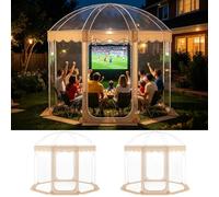 SOARS Tenda Sportiva a Bolla Pop-up 305 x 305 cm, Tenda Cupola Trasparente Isolante Termica per Mondiale 2026 Coppa del Mondo, per Eventi Sportivi, Giardino, Terrazzo e Campeggio, 8-10 Persone
