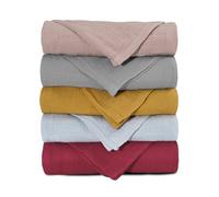 Soarwg Kids Panni in mussola per neonati Coperte in mussola a quadretti, coperta neutra per neonati maschi e femmine, confezione da 5 fasce avvolgenti traspiranti e delicate sulla pelle per neonati LM