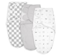 Soarwg Kids Pucksack Baby 0-3 Mesi Coperta Per Neonati Puck Cloth Neonato Swaddle Sacco A Pelo Per Neonati, 100% Cotone Biologico Per Neonati, Unisex, Ragazze E Ragazzi 3 Pack (Grigio)
