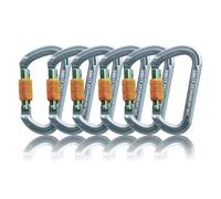SOB Moschettone Arrampicata Ganci per Moschettone per Impieghi Gravosi con Porta a Vite per Campeggio Altalena Amache Attrezzatura da Esterno(28KN 6pack)