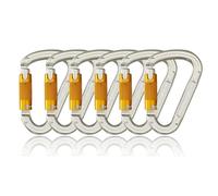SOB Moschettone Arrampicata Ganci per Moschettone per Impieghi Gravosi con Porta a Vite per Campeggio Altalena Amache Attrezzatura da Esterno(25KN 6pack)