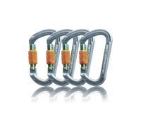 SOB Moschettone Arrampicata Ganci per Moschettone per Impieghi Gravosi con Porta a Vite per Campeggio Altalena Amache Attrezzatura da Esterno(28KN 4pack)