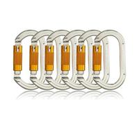 SOB Moschettone Arrampicata Ganci per Moschettone per Impieghi Gravosi con Porta a Vite per Campeggio Altalena Amache Attrezzatura da Esterno(22KN 6pack)