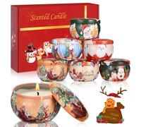 SOBEAU 6 Pezzi Candele Profumate Natalizie, Candele Profumate Donna Regalo Set, Candele Profumate Cera di Soia Naturale per Anniversario, Natale, San Valentino e Festa della Mamma