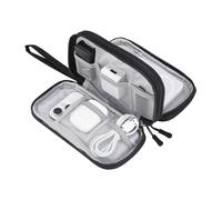 SOBEAU Borsa per Cavi, Elettronici Porta Cavi Organizer Viaggio, Accessori Borsa Custodia, Borsa Universale Organizer Cavi Portatile per USB, Schede SD, Caricabatterie, Hard Disk,Nero