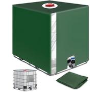 SOBEAU Copertura per Serbatoio Acqua IBC 1000 litri, Copertura Cisterna Acqua Protezione con Apertura Superiore, Anti-UV Antipolvere Copertura Protettiva Serbatoi Acqua, Verde(120 x 100 x 116 cm)