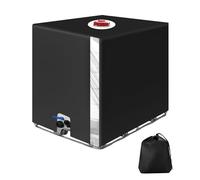 SOBEAU Copertura per Serbatoio Acqua IBC 1000 litri, Copertura Cisterna Acqua Protezione con Apertura Superiore, Anti-UV Antipolvere Copertura Protettiva Serbatoi Acqua, Nero (120 x 100 x 116 cm)