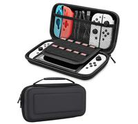 SOBEAU Custodia per Nintendo Switch e Switch OLED, Cover Custodia di Trasporto Protettive per Console Nintendo Switch , Custodia con 10 Cartucce di Gioco e altri Accessori per Switch OLED