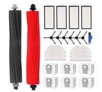 SOBEAU Kit Accessori di Ricambio per Roborock Q5 Pro/Q5 Pro+/Q8 Max/Q8 Max+ Aspirapolvere, 2 Spazzole Principali, 6 Panni mop, 4 Filtri HEPA, 6 Spazzole Laterali, 6 Sacchetto per Polvere