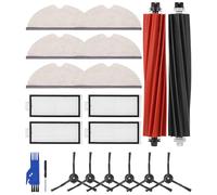 SOBEAU Kit Accessori per Roborock Q5 Pro/Q5 Pro+/Q8 Max/Q8 Max+ Aspirapolvere, Ricambi-2 Spazzole Principali, 4 Filtri HEPA, 6 Panni Mop, 6 Spazzole Laterali