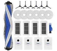 SOBEAU Kit di Ricambio per ECOVACS DEEBOT X5 Omni/ X5 Pro Aspirapolvere, 1 Spazzole Principali, 6 Spazzole Laterali, 6 Panni Mop, 4 Filtri HEPA, 4 Sacchetti per Polvere, Accessori per DEEBOT X5 Omni