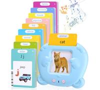 SOBEAU Schede Flash Cards Parlanti, Inglese, Schede Flash Per Bambini 255 Fogli 510 Parole Per L'apprendimento Audio, Giocattoli Di Apprendimento Per Bambini Dai 1-12 Anni, Ggiochi Montessori(Blu)