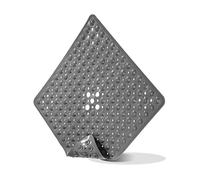 SOBEAU Tappeto doccia antiscivolo 53x53cm Tappetino da bagno quadrato senza BPA - Tappeto doccia antiscivolo con fori di drenaggio per prevenire muffa e funghi(grigio)