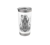 Sobek Crocodile Dio Antico Egitto Monocromatico Art Bicchiere termico in acciaio inox doppia parete