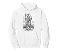 Sobek Crocodile Dio Antico Egitto Monocromatico Art Felpa con Cappuccio