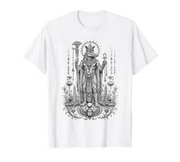 Sobek Crocodile Dio Antico Egitto Monocromatico Art Maglietta
