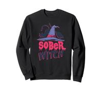 Sober Witch Tutta la magia Nessuno della Birra Meme di Halloween Felpa