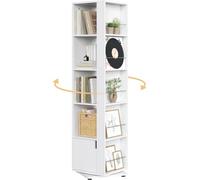Soberine Libreria Girevole 360° a 5 Ripiani Bianco