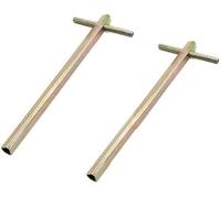 Sobeta 1Pc/2Pcs Chiave triangolare dell'ascensore Chiave speciale della porta dell'elevatore Lunga 100mm/ 200mm/ 300mm /500mm Chiave triangolare dedicata all'ascensore (Color : 200MM, Size : 2pcs)