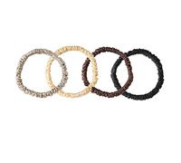 SOBONNY Set di 4 elastici in 100% pura seta di gelso e lussuosi elastici da viaggio, elastici quotidiani per la cura dei capelli, per coda di cavallo, nessun danno