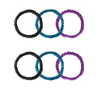 SOBONNY Set di 6 elastici in 100% pura seta di gelso e lussuosi elastici da viaggio, elastici quotidiani per la cura dei capelli, per coda di cavallo, nessun danno