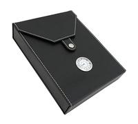 SOBOUR Piccolo creatività Cigar Humidor Scatola per sigari Portatile per Uomo Custodia per sigari in Pelle Foderata in Legno di Cedro Accessori per sigari da Viaggio Fatto a Mano