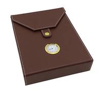 SOBOUR Piccolo creatività Cigar Humidor Scatola per sigari Portatile per Uomo Custodia per sigari in Pelle Foderata in Legno di Cedro Accessori per sigari da Viaggio Fatto a Mano