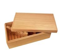 SOBOUR Piccolo Scatola di sigari in Legno di Cedro Scatola di sigari idratante per sigari Chunhua con Una Grande capacità di 50-120 scatole di sigari sigillate Spesse Fatto a Mano