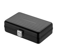 SOBOUR Piccolo Scatola di sigari Portatile Scatola di sigari sigillata in Lega di Alluminio e magnesio di Alluminio Scatola idratante per sigari in Legno di Cedro può ospitare 8 sigari Fatto a Mano