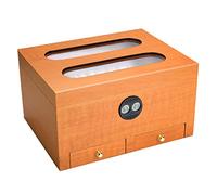 SOBOUR Piccolo Scatola per sigari da Tavolo Custodia per sigari Foderata in Legno di Cedro Scatola per sigari Grande con umidificatore igrometro Custodia Multi-regione Fatto a Mano