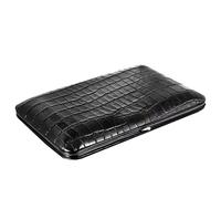 SOBOUR Piccolo Scatola per sigari Ultrasottile con Finitura in Pelle Scatola per sigari con Interno in Legno di Cedro Flip Cover a Doppia Faccia può ospitare Fino a 5 sigari Fatto a Mano