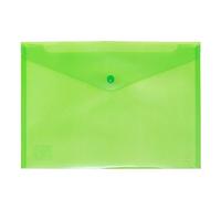 SOBRE PP TRANSLUCIDO FOLIO ECOPLAS VERDE DE PLASTICO CON CIERRRE DE BROCHE GRAFOPLAS
