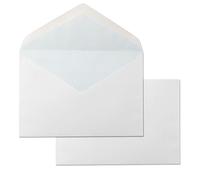 Sobres de Papel, Sobre Papel color Blanco, Sobre Comercial Normalizado 120 x 176 mm, Sobre de Papel Blanco con Cierre Engomado para Invitaciones, Envíos o Almacenaje · m-office (25 uds, 120x176mm)