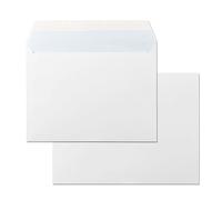 Sobres de Papel, Sobre Papel color Blanco, Sobre Papel Tamaño Cuarto 176 x 231 mm, Sobre Papel con Cierre Tira de Silicona para Documentos, Envíos o Almacenaje · m-office (50 uds, 176x231mm)