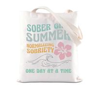 Sobrietà Ragazza Estate Club Tote Bag AA NA Sobrietà Regalo Sobrietà Regalo Vita Sobrio Dipendenza da alcol Narcotici Recupero anonimo Per Sponsor, Borsa Sober Girl, 35*40cm