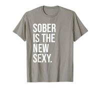 Sobriety Anniversary Sober is The New Sexy & Sober Recovery Maglietta