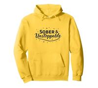 Sobrio e inarrestabile Ispirazione di Recupero Dipendenza Gratuita Felpa con Cappuccio, Unisex per Adulti, Limone, L