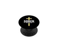Sobrio per grazia di Dio Christian Recovery Faith Design PopSockets PopGrip Adesivo