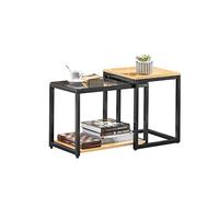SoBuy® 2PCS Tavolini Set,Tavolino da divano, Impilabili, Tavolino d'appoggio,FBT35-SCH