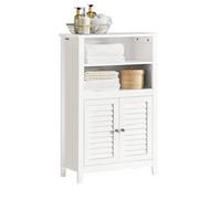 SoBuy Armadio Bagno Salvaspazio Stretto con Ripiani e Porte 60x90x26cm