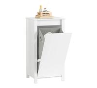 SoBuy BZR100-W armadio per bucato con borsa per bucato ripiegabile cassapanca per bucato raccoglitore per bucato cestino per bucato armadio per bagno BHT ca. 45x85,5x35 cm