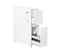 SoBuy BZR111-W scaffale di nicchia 20 cm con rotolo mensola da cucina carrello mensola stretta mobili da bagno Bianco BHT ca. 20x75x60 cm WHITE