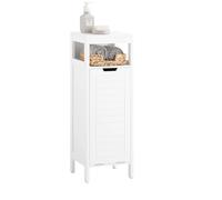 SoBuy BZR122-W armadio per bucato con borsa per bucato ripiegabile cassapanca per bucato raccoglitore per bucato cestino per bucato armadio per il bagno BHT ca. 30x90x30 WHITE
