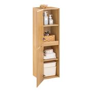 SoBuy BZR175-N Armadietto da Bagno Sospeso Stretto con Ripiani Mobile alto Naturale 35x30x120cm