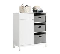 SoBuy BZR77-W armadio per bucato con borse per la biancheria ripiegabili borsa per la biancheria cassapanca per la biancheria cestino per il bagno armadio per il bagno